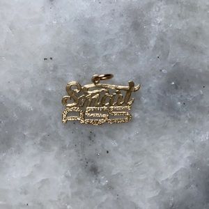 14k Gold Smartass necklace pendant
